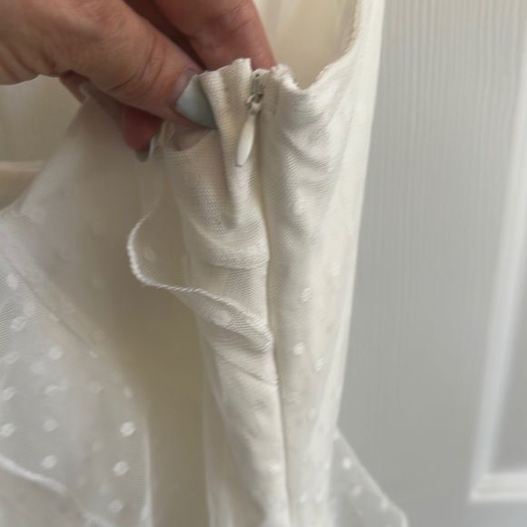 Elegant White Ruffled Dress - Picture 5 of 7